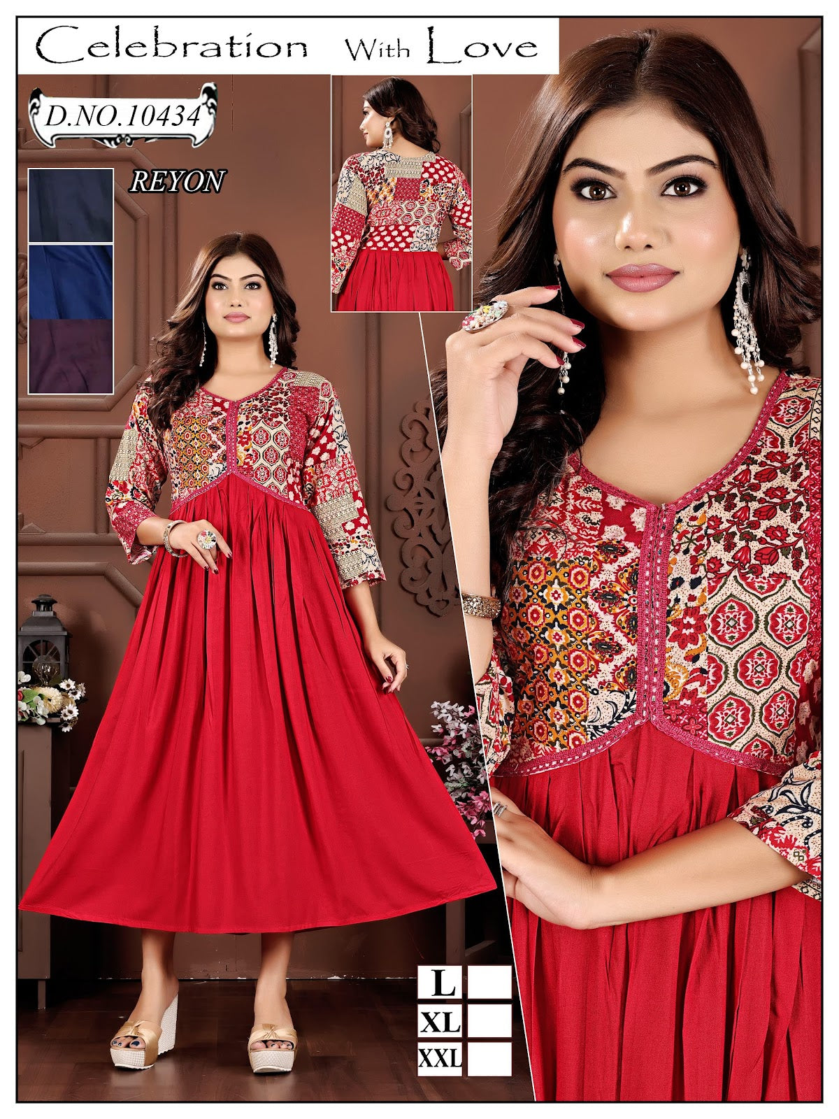 Reyon 1809 Mmc Anarkali Kurtis Wholesaler