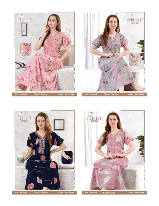 Reyon 24K 0411 Belly Night Gowns Manufacturer Gujarat