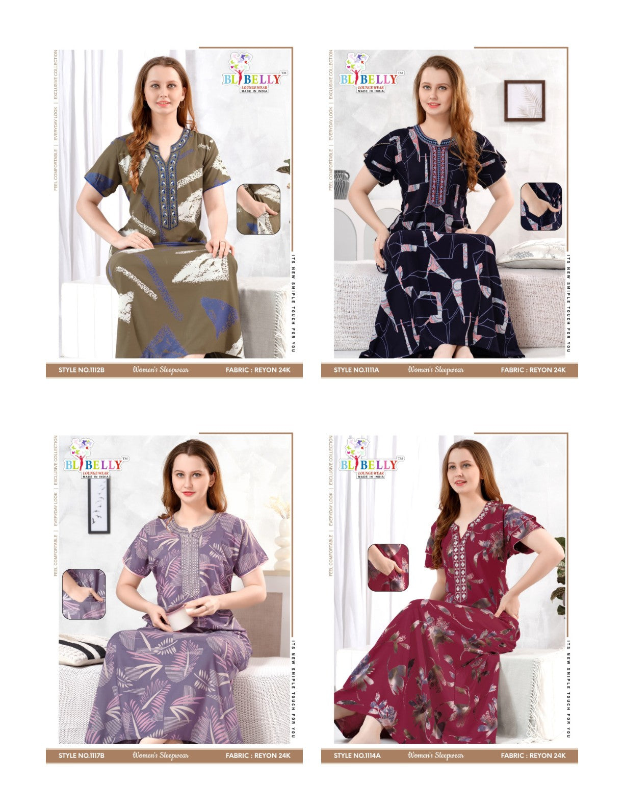 Reyon 24K 0411 Belly Night Gowns Manufacturer Gujarat