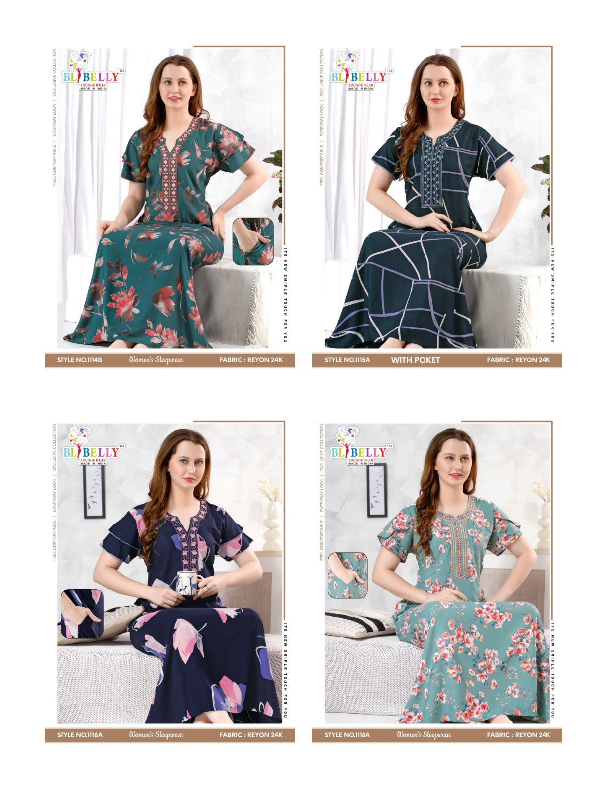 Reyon 24K 0411 Belly Night Gowns Manufacturer Gujarat