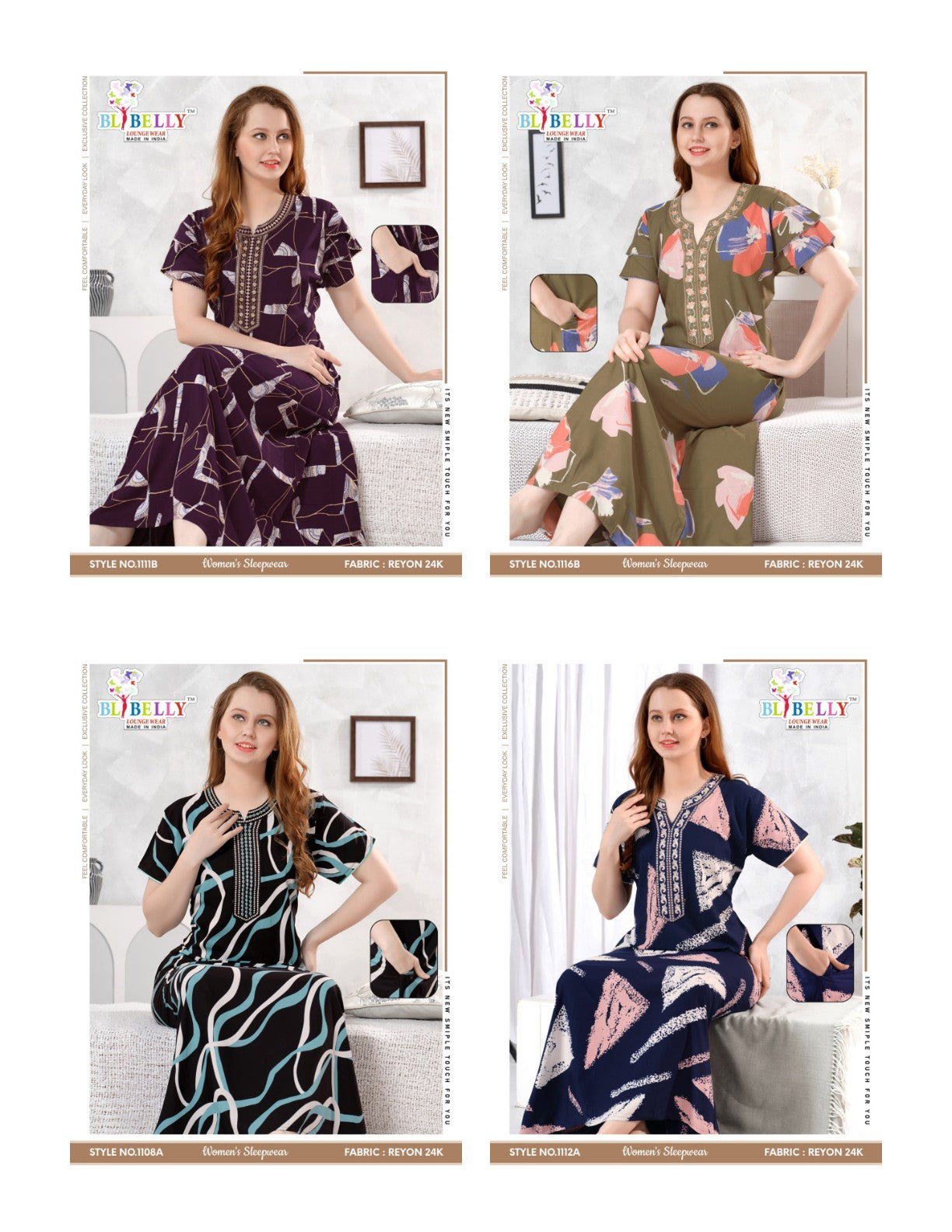 Reyon 24K 0411 Belly Night Gowns Manufacturer Gujarat