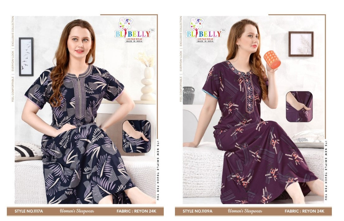 Reyon 24K 0411 Belly Night Gowns Manufacturer Gujarat