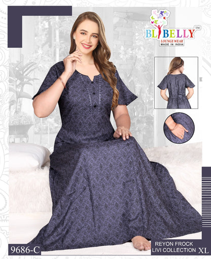 Reyon Livi Belly Night Gowns Supplier Ahmedabad