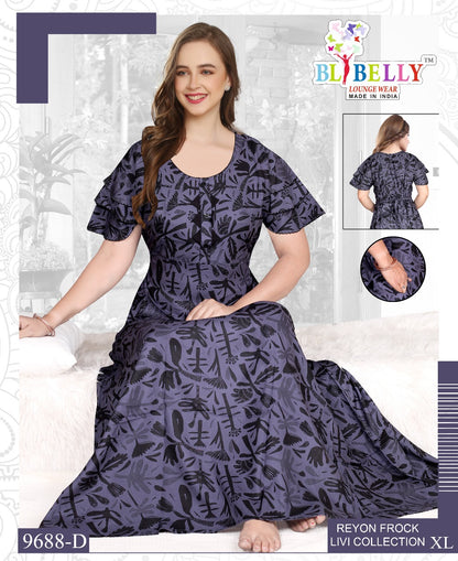 Reyon Livi Belly Night Gowns Supplier Ahmedabad