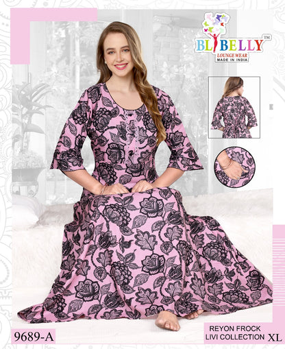 Reyon Livi Belly Night Gowns Supplier Ahmedabad