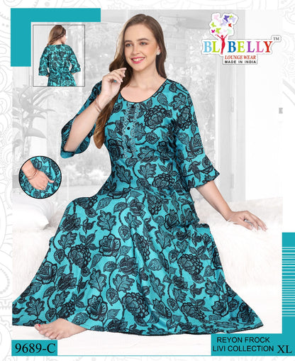 Reyon Livi Belly Night Gowns Supplier Ahmedabad