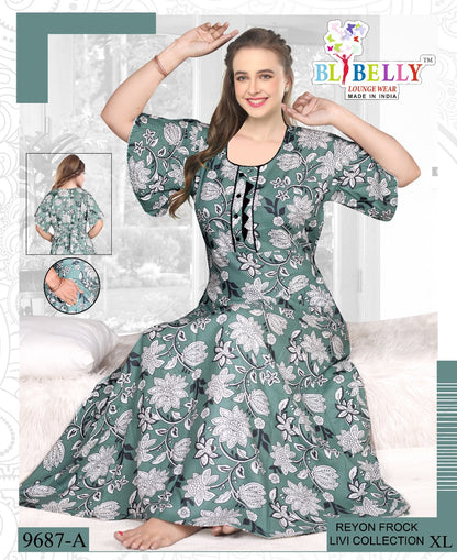 Reyon Livi Belly Night Gowns Supplier Ahmedabad