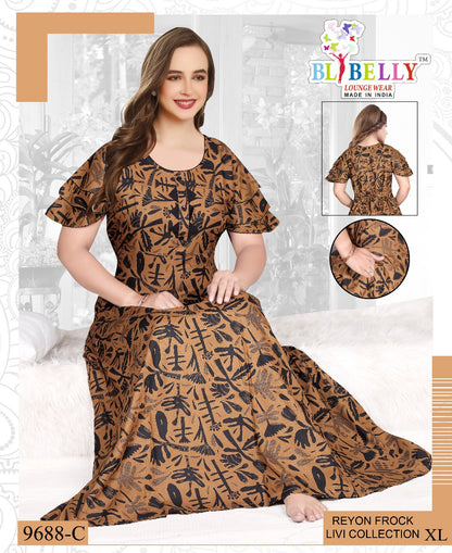 Reyon Livi Belly Night Gowns Supplier Ahmedabad