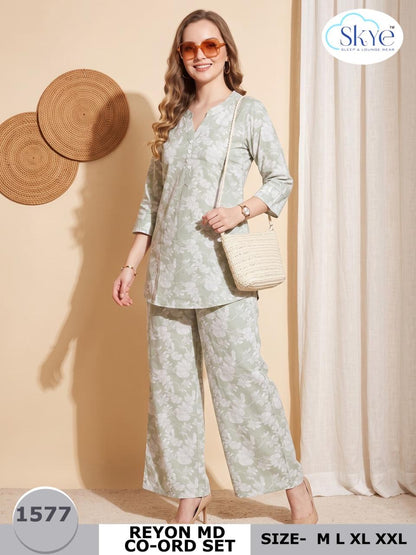 Reyon Md 2109 Skye Co Ord Set Supplier Ahmedabad