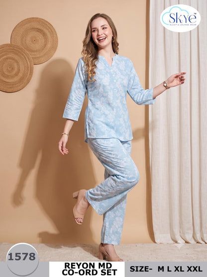 Reyon Md 2109 Skye Co Ord Set Supplier Ahmedabad