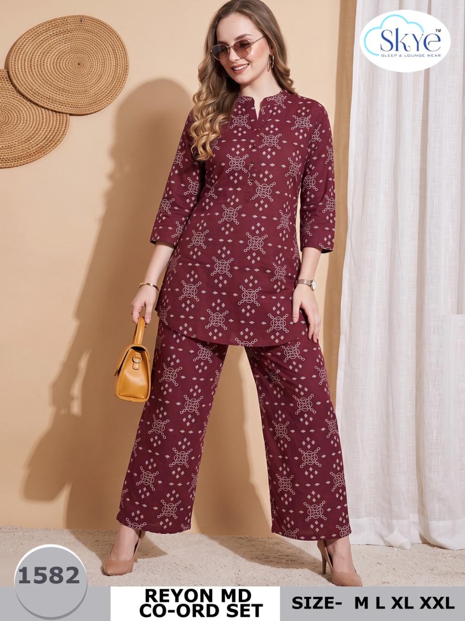 Reyon Md 2109 Skye Co Ord Set Supplier Ahmedabad