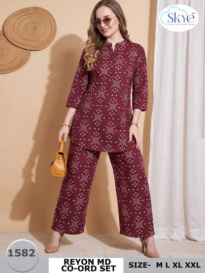 Reyon Md 2109 Skye Co Ord Set Supplier Ahmedabad