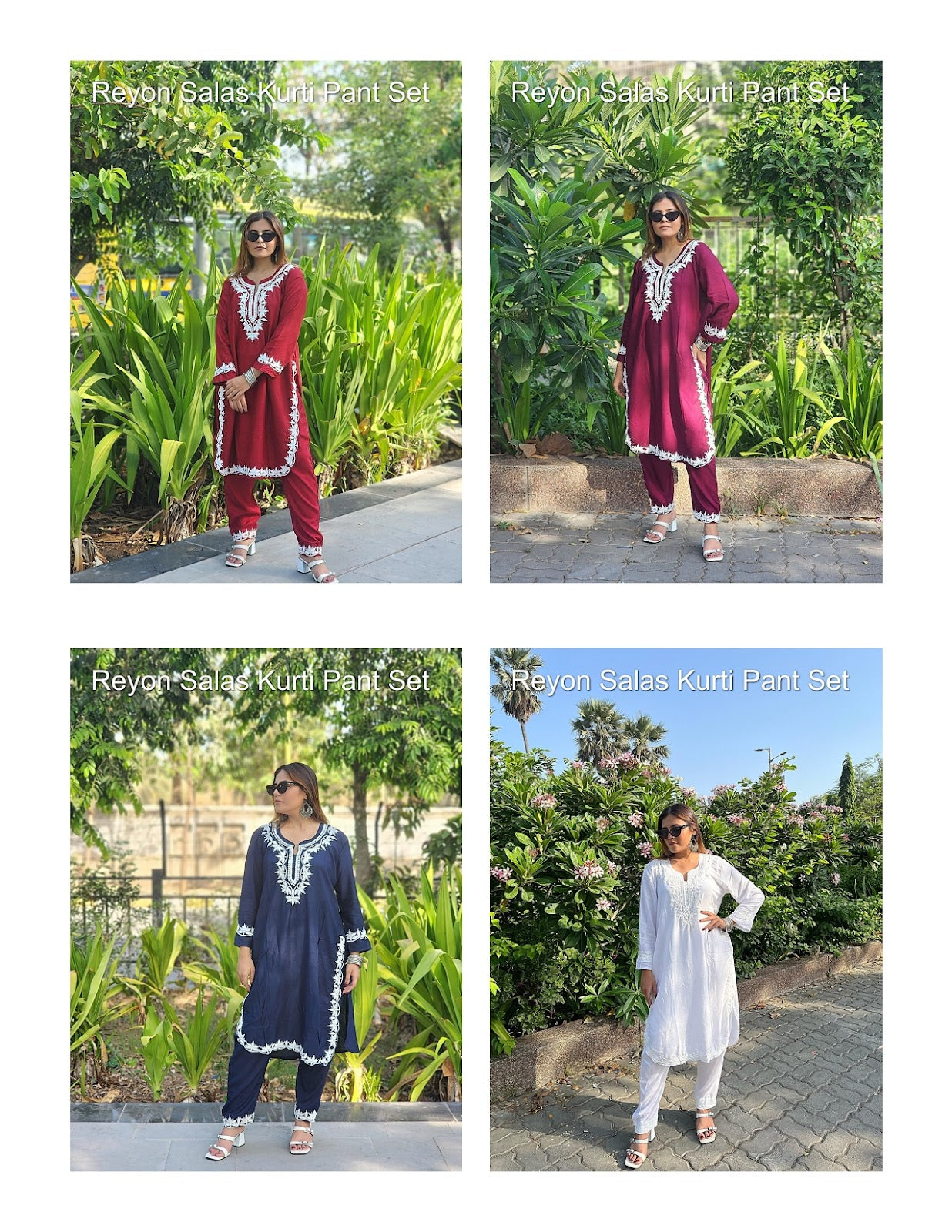 Reyon Salas Kurti Pant Set Supplier Gujarat