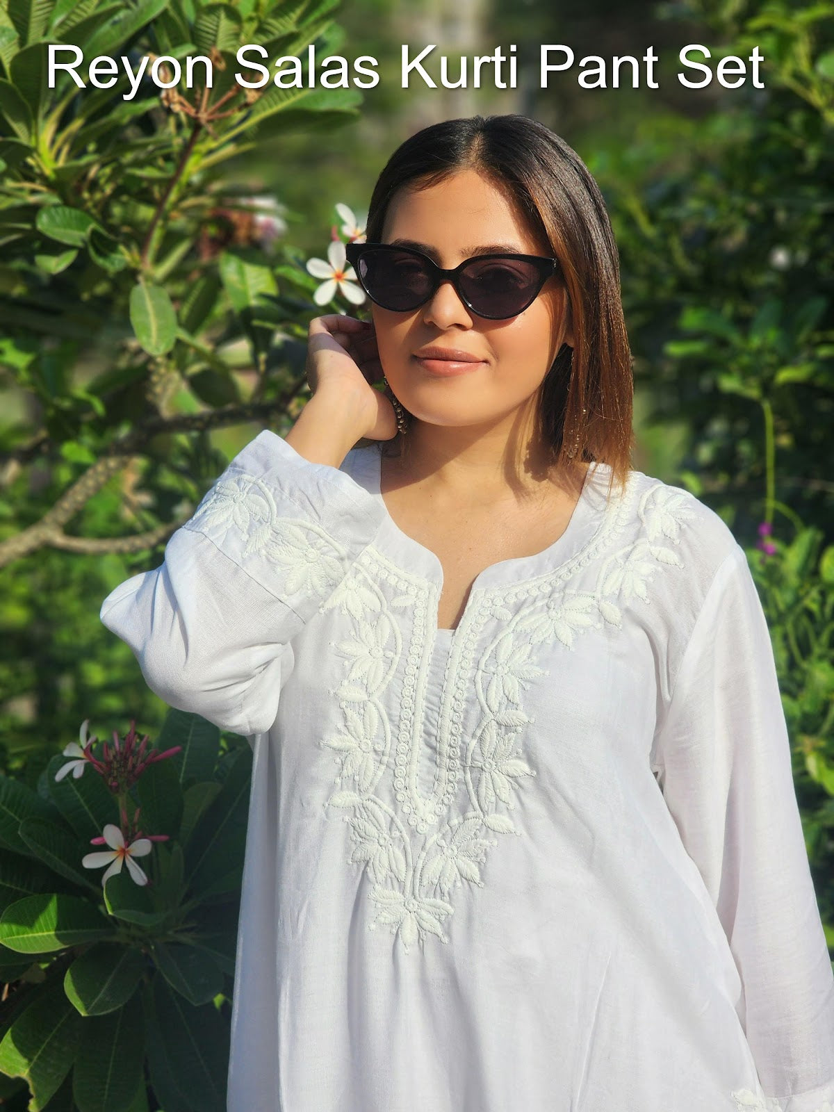 Reyon Salas Kurti Pant Set Supplier Gujarat