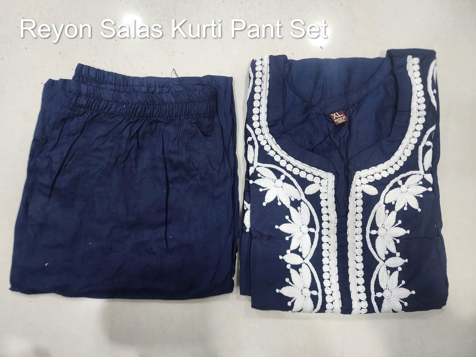 Reyon Salas Kurti Pant Set Supplier Gujarat