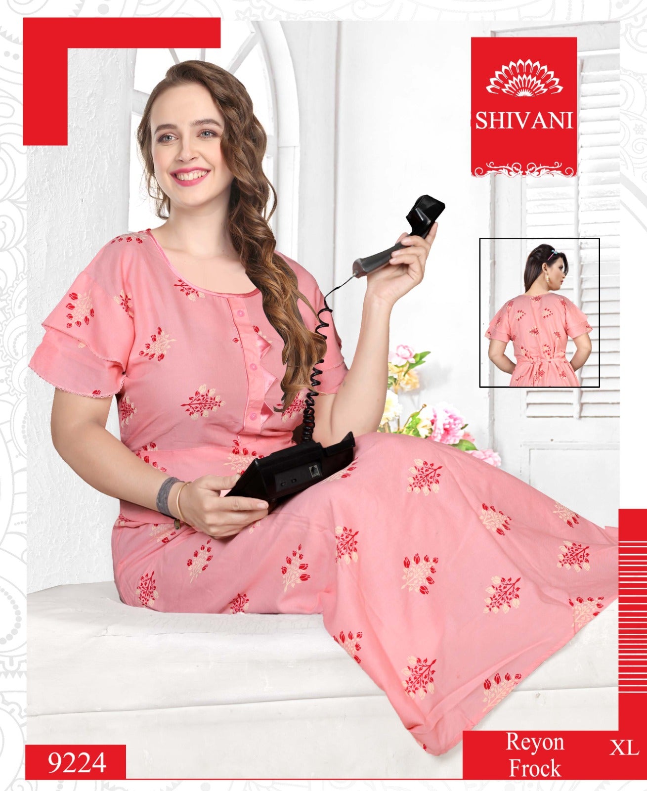 Reyon Shivani Night Gowns Wholesale Rate