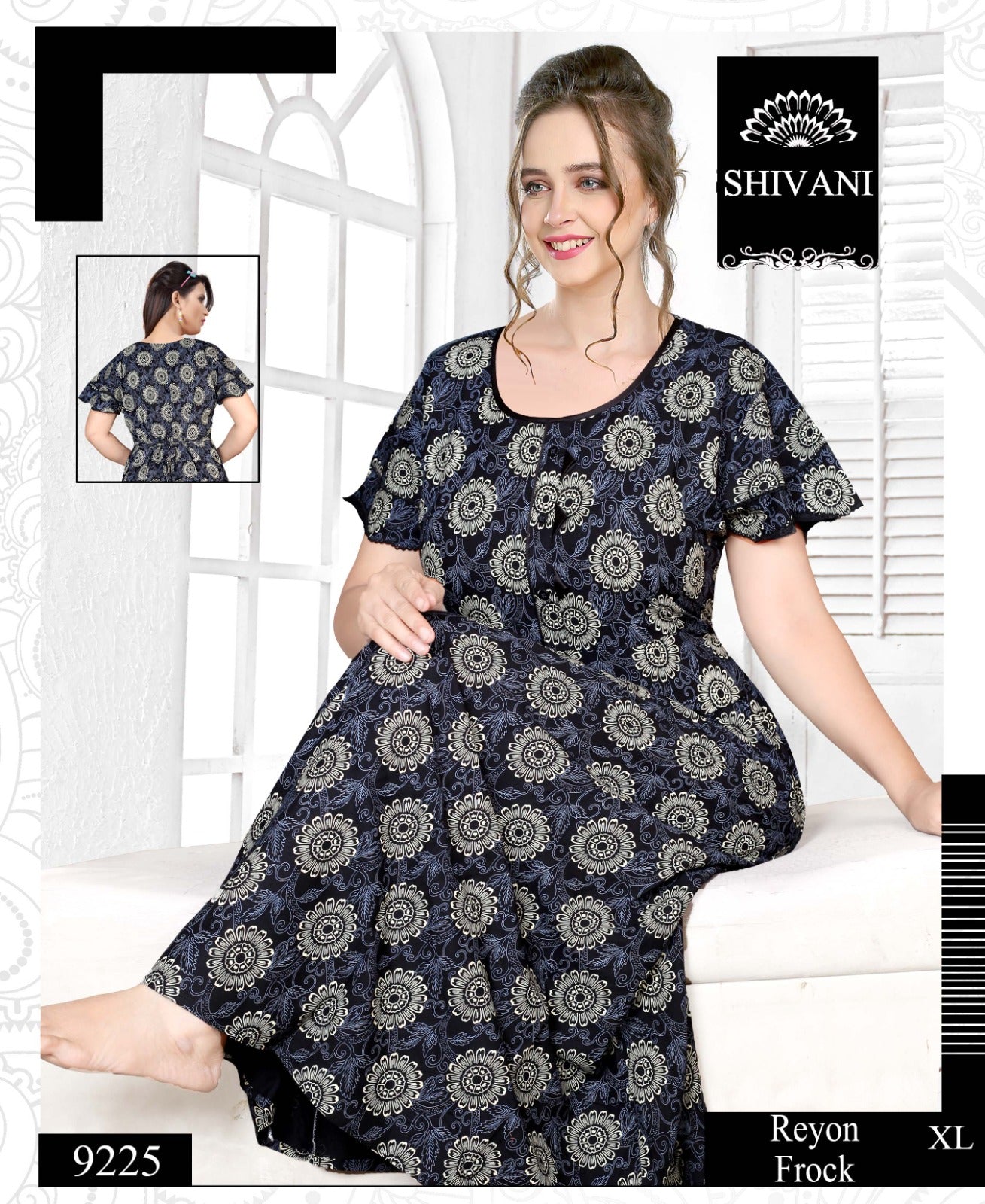 Reyon Shivani Night Gowns Wholesale Rate