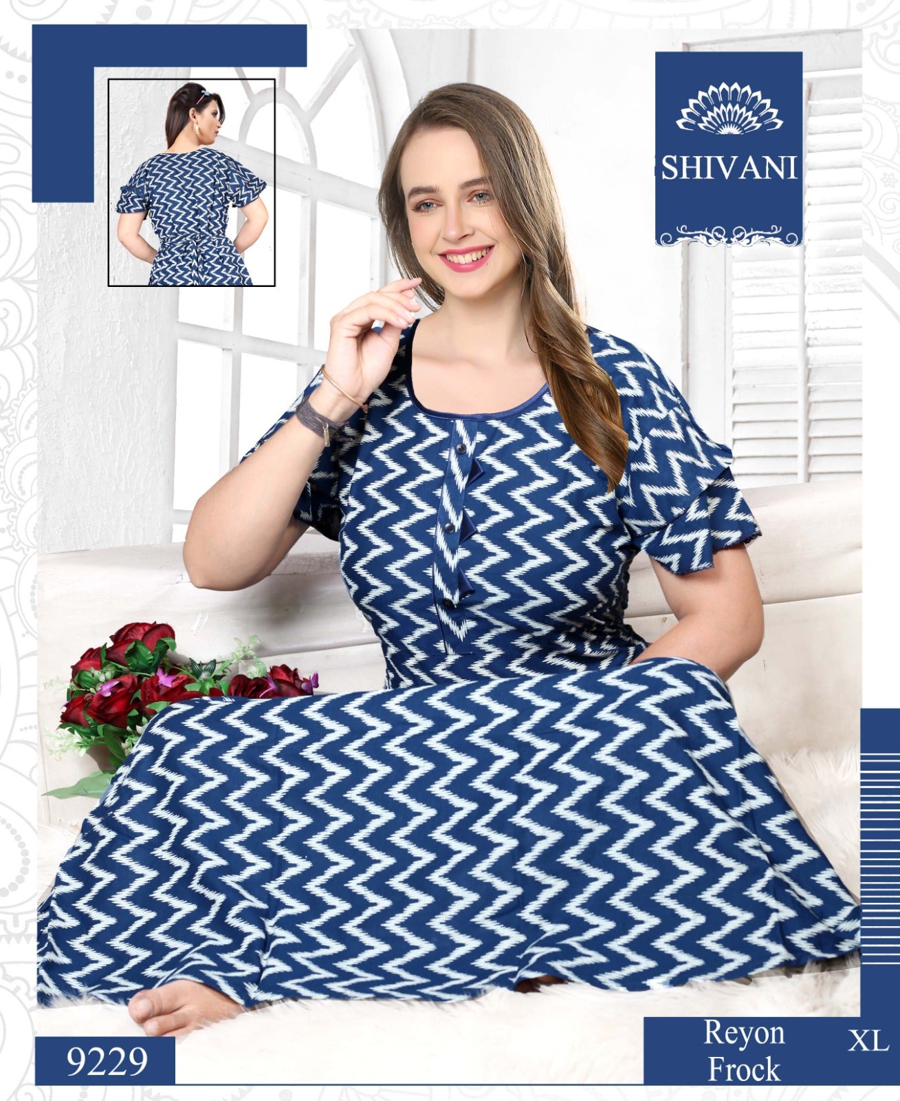 Reyon Shivani Night Gowns Wholesale Rate