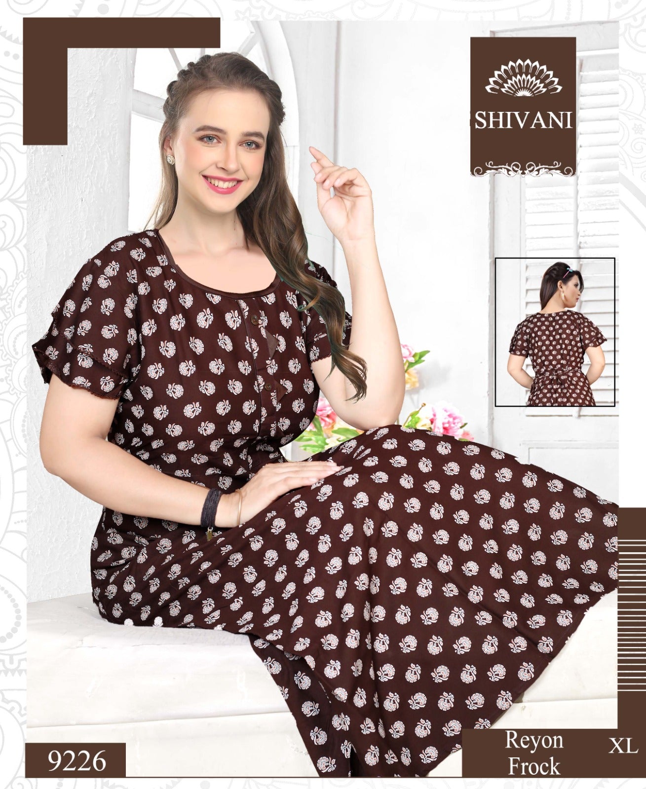 Reyon Shivani Night Gowns Wholesale Rate