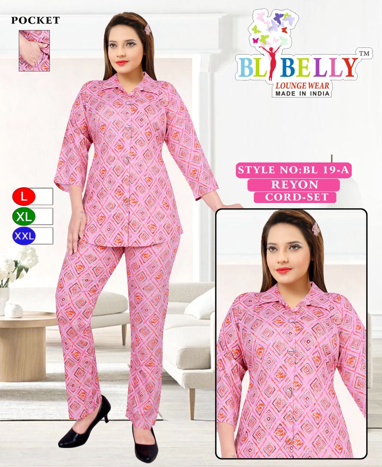 Reyon With Pockect 040825 Belly Co Ord Set Wholesaler Ahmedabad