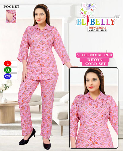 Reyon With Pockect 040825 Belly Co Ord Set Wholesaler Ahmedabad