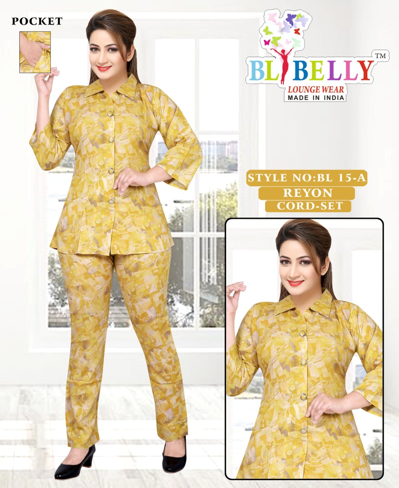 Reyon With Pockect 040825 Belly Co Ord Set Wholesaler Ahmedabad