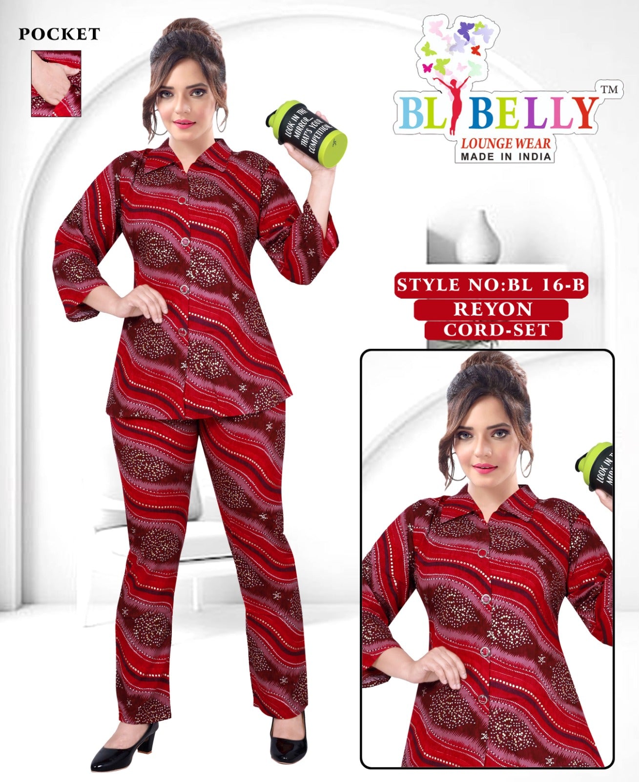 Reyon With Pockect 040825 Belly Co Ord Set Wholesaler Ahmedabad