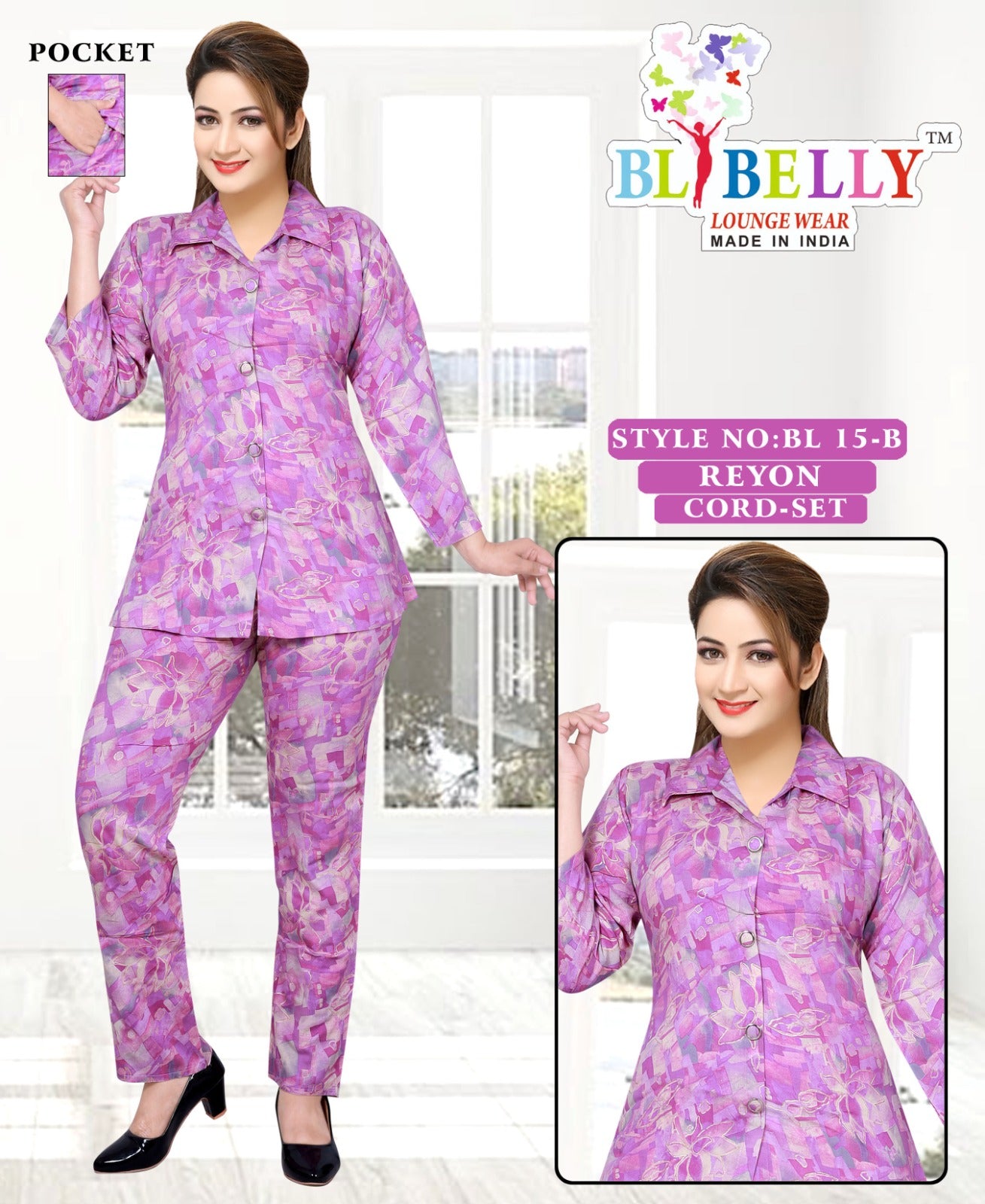 Reyon With Pockect 040825 Belly Co Ord Set Wholesaler Ahmedabad