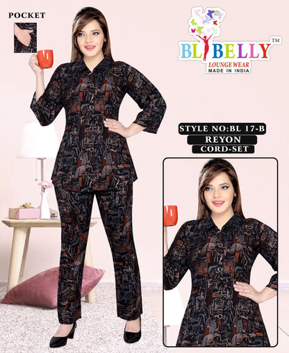 Reyon With Pockect 040825 Belly Co Ord Set Wholesaler Ahmedabad