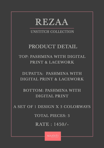 Rezaa Naariti Pashmina Suits Supplier Ahmedabad