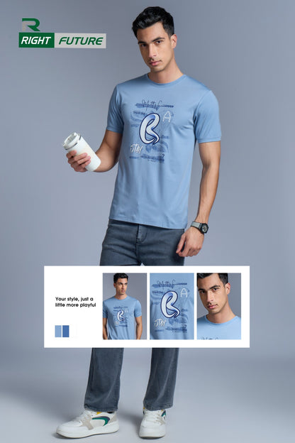 Rf 1053 Right Future Tencil Lycra Mens Tshirts Supplier Ahmedabad