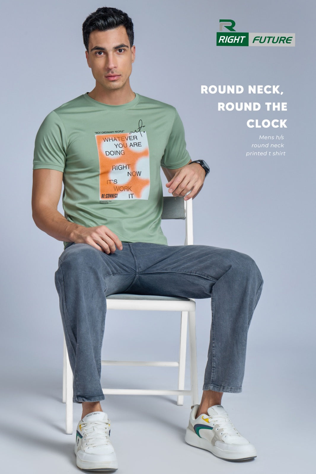 Rf 1053 Right Future Tencil Lycra Mens Tshirts Supplier Ahmedabad