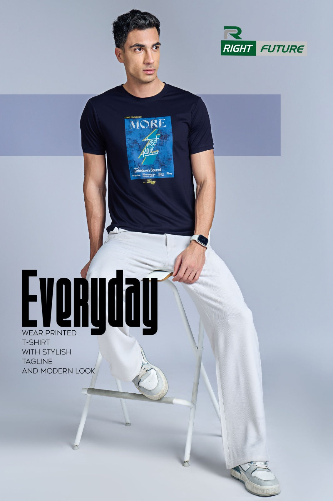 Rf 1053 Right Future Tencil Lycra Mens Tshirts Supplier Ahmedabad