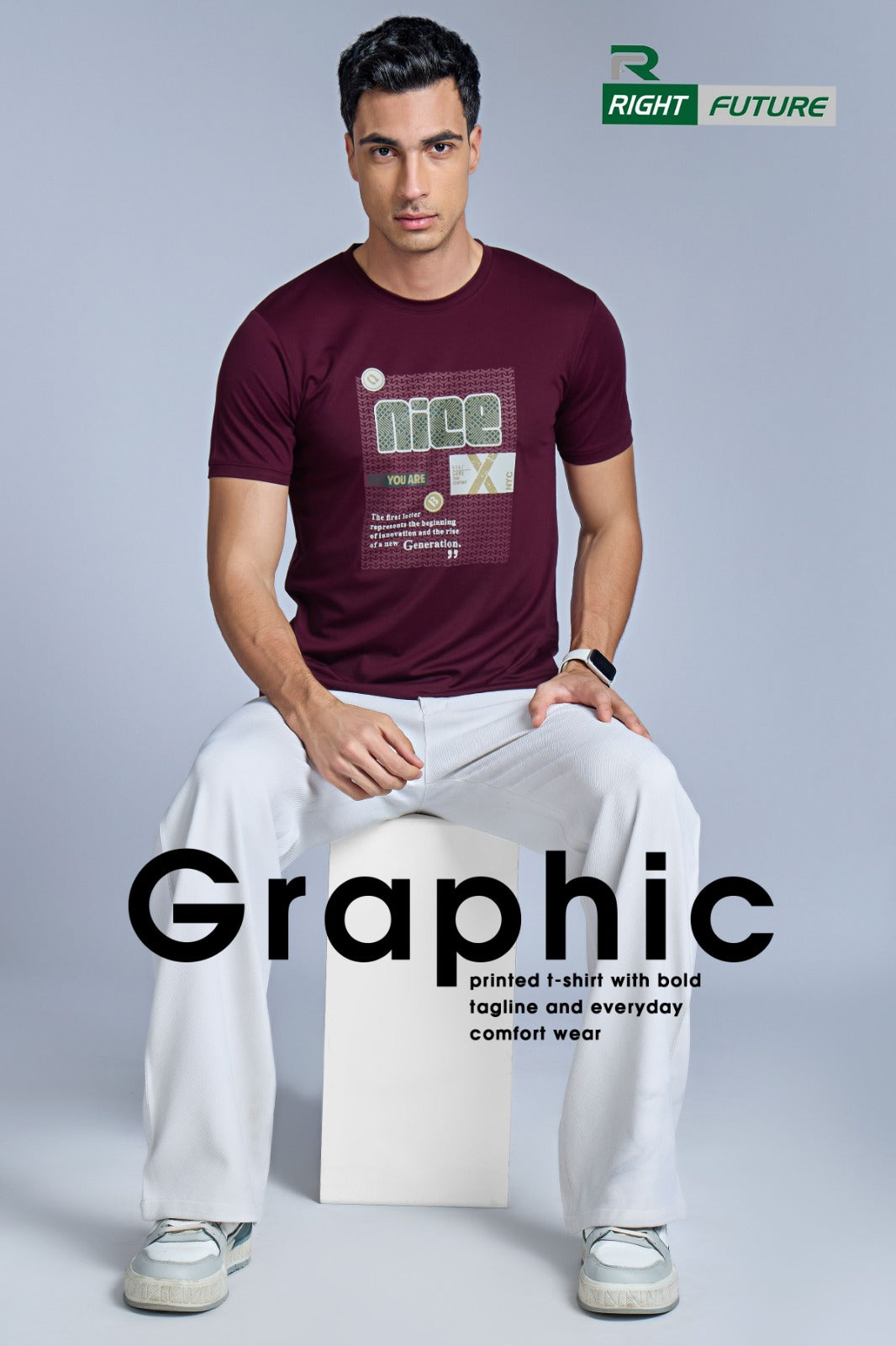 Rf 1053 Right Future Tencil Lycra Mens Tshirts Supplier Ahmedabad