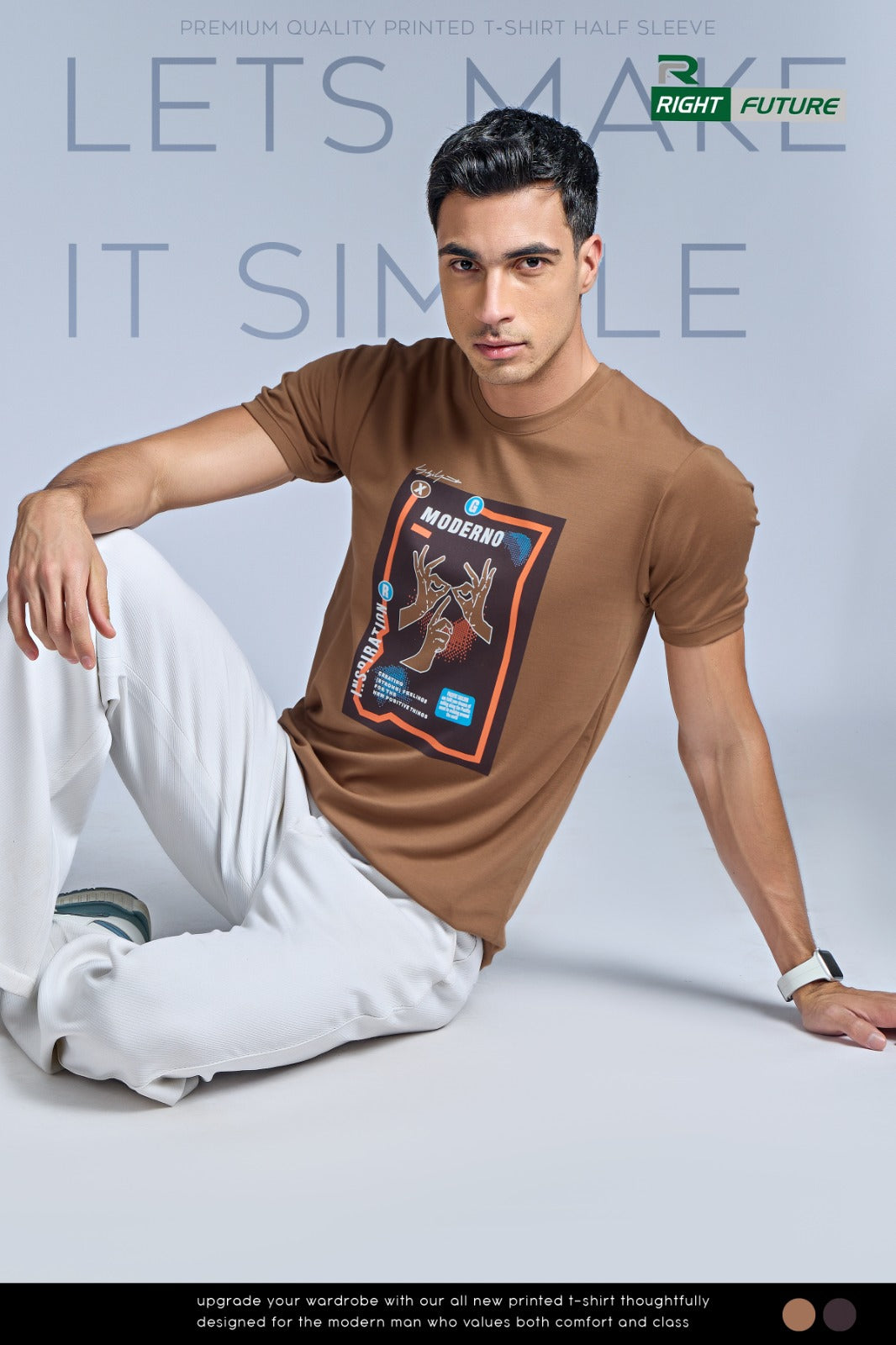 Rf 1053 Right Future Tencil Lycra Mens Tshirts Supplier Ahmedabad