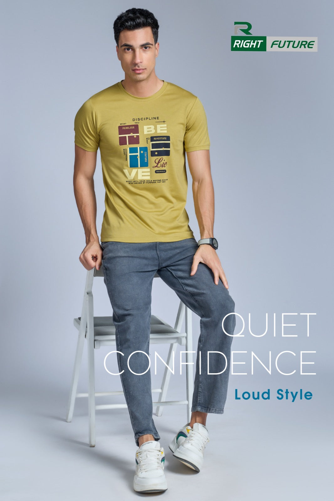 Rf 1053 Right Future Tencil Lycra Mens Tshirts Supplier Ahmedabad