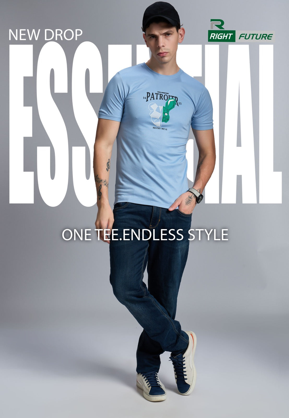Rf 1067 Right Future Tencil Mens Tshirts Manufacturer Ahmedabad