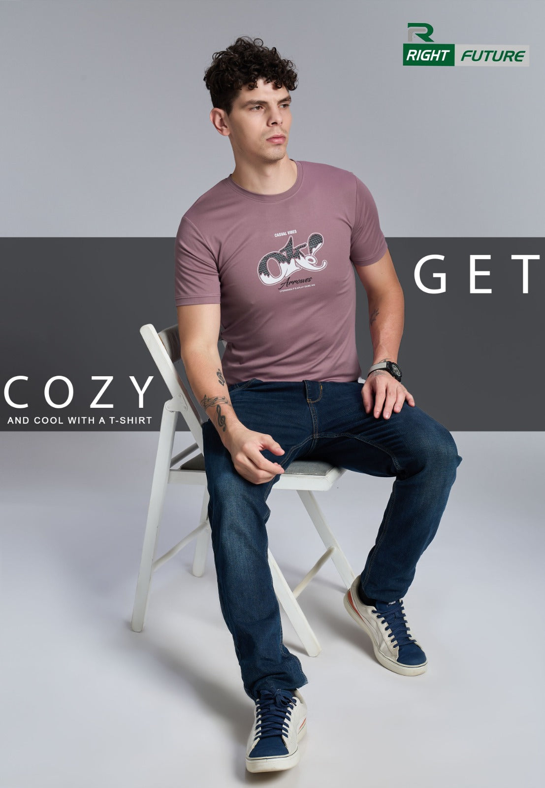 Rf 1067 Right Future Tencil Mens Tshirts Manufacturer Ahmedabad