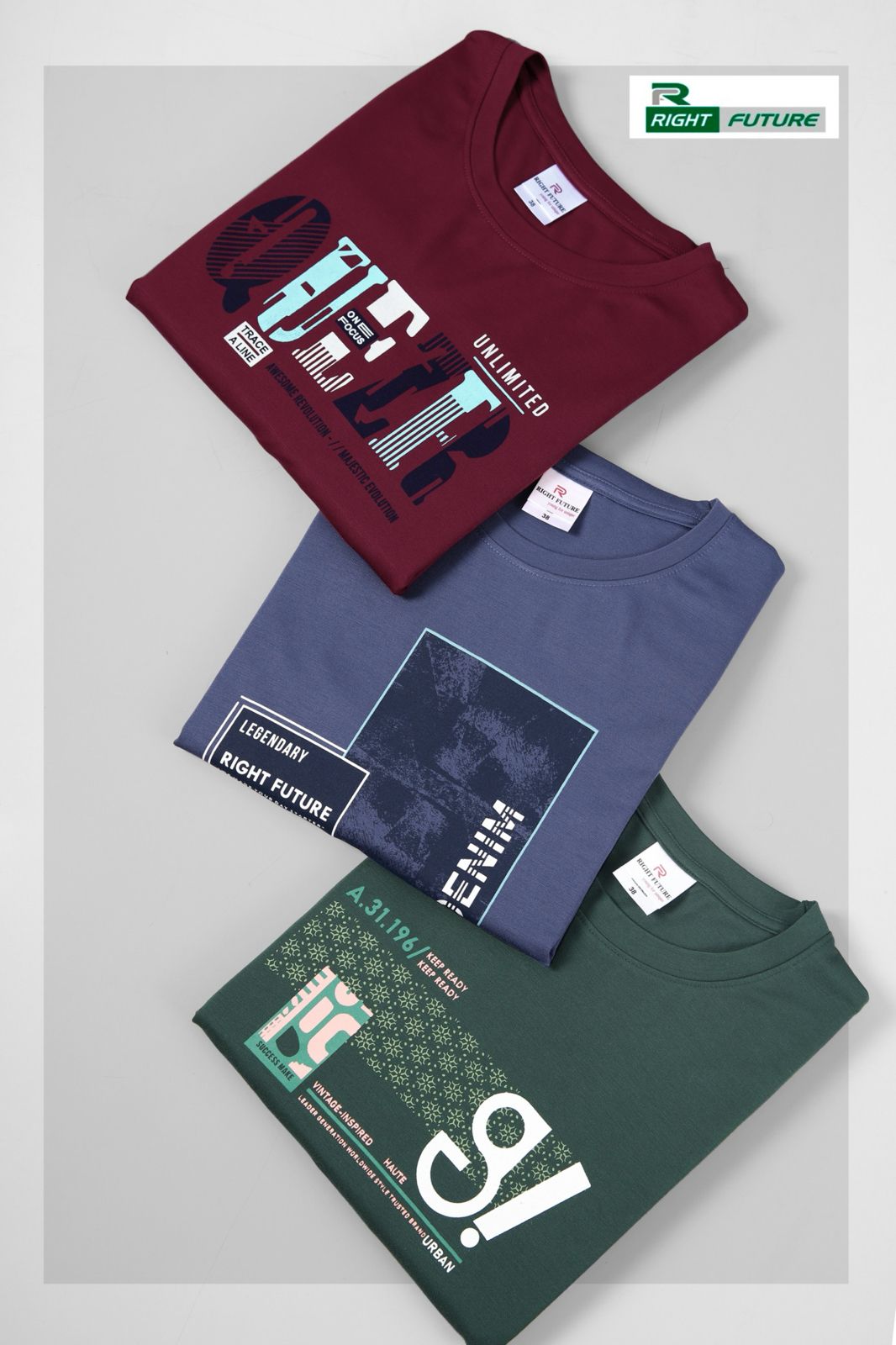 Rf 504 Full Sleeves Right Future Tencil Lycra Mens Tshirts Supplier