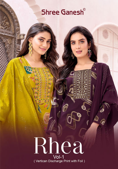 Rhea Vol 1 Shree Ganesh Vertican Readymade Pant Style Suits Wholesaler Gujarat