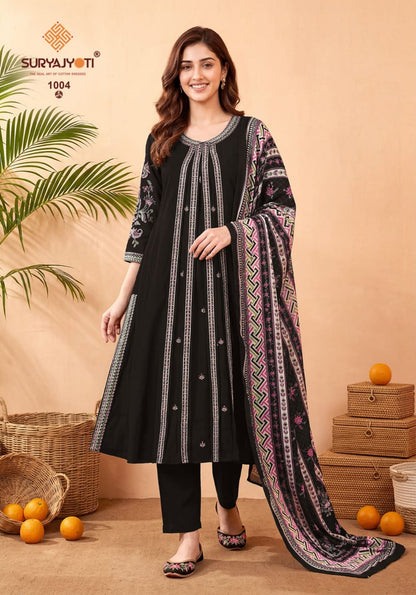 Rhea Vol 1 Suryajyoti Roman Readymade Pant Style Suits Wholesaler Ahmedabad