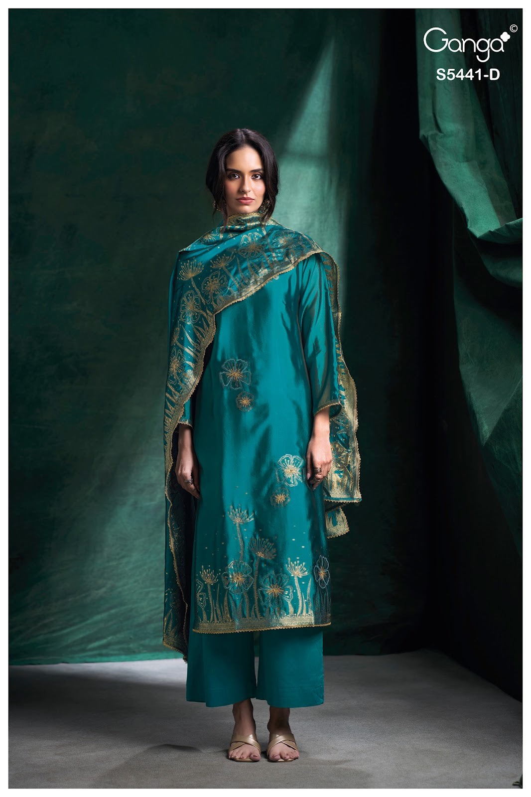 Rhona S5441 Ganga Woven Silk Pant Style Suits Wholesaler