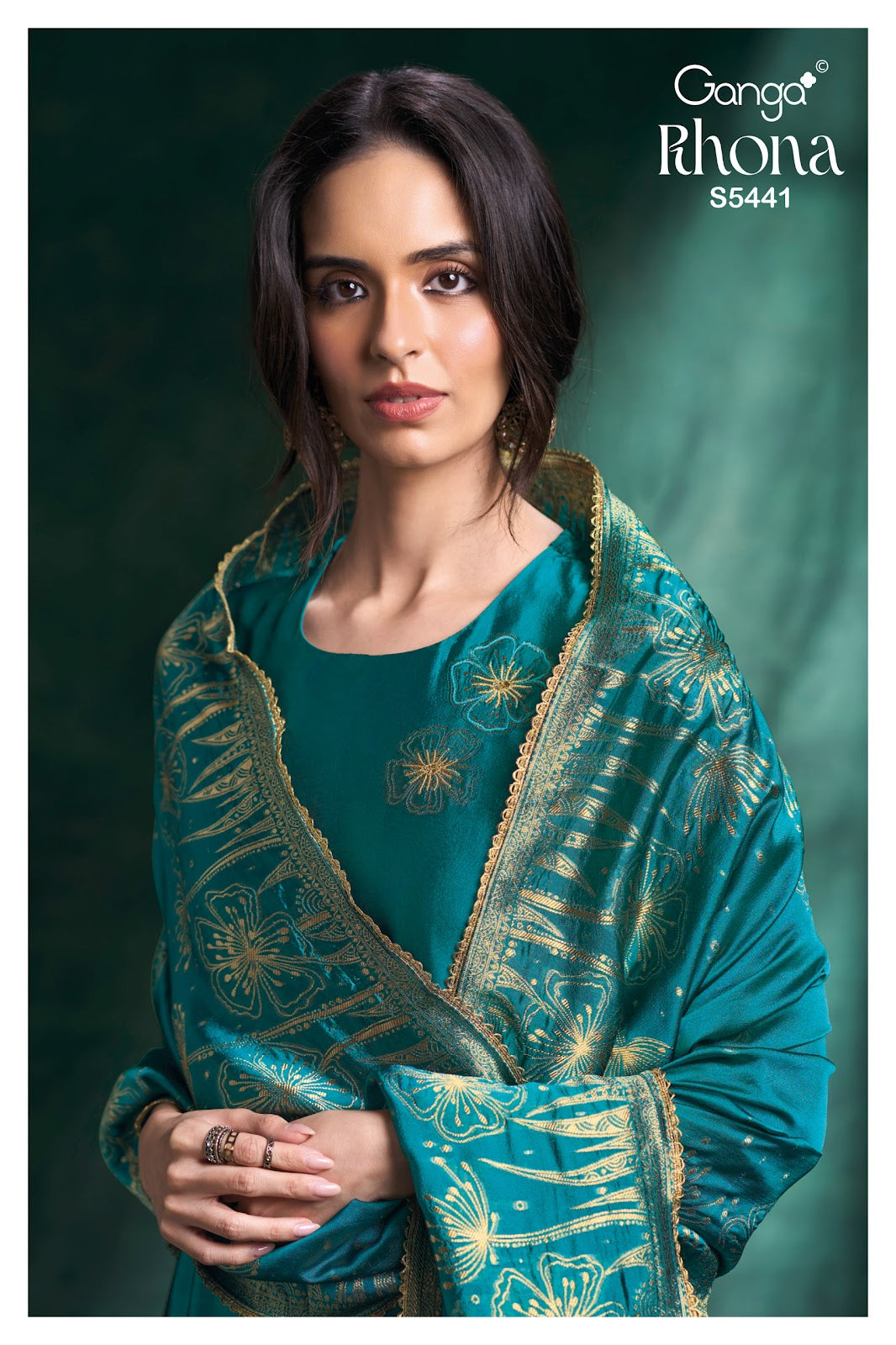 Rhona S5441 Ganga Woven Silk Pant Style Suits Wholesaler
