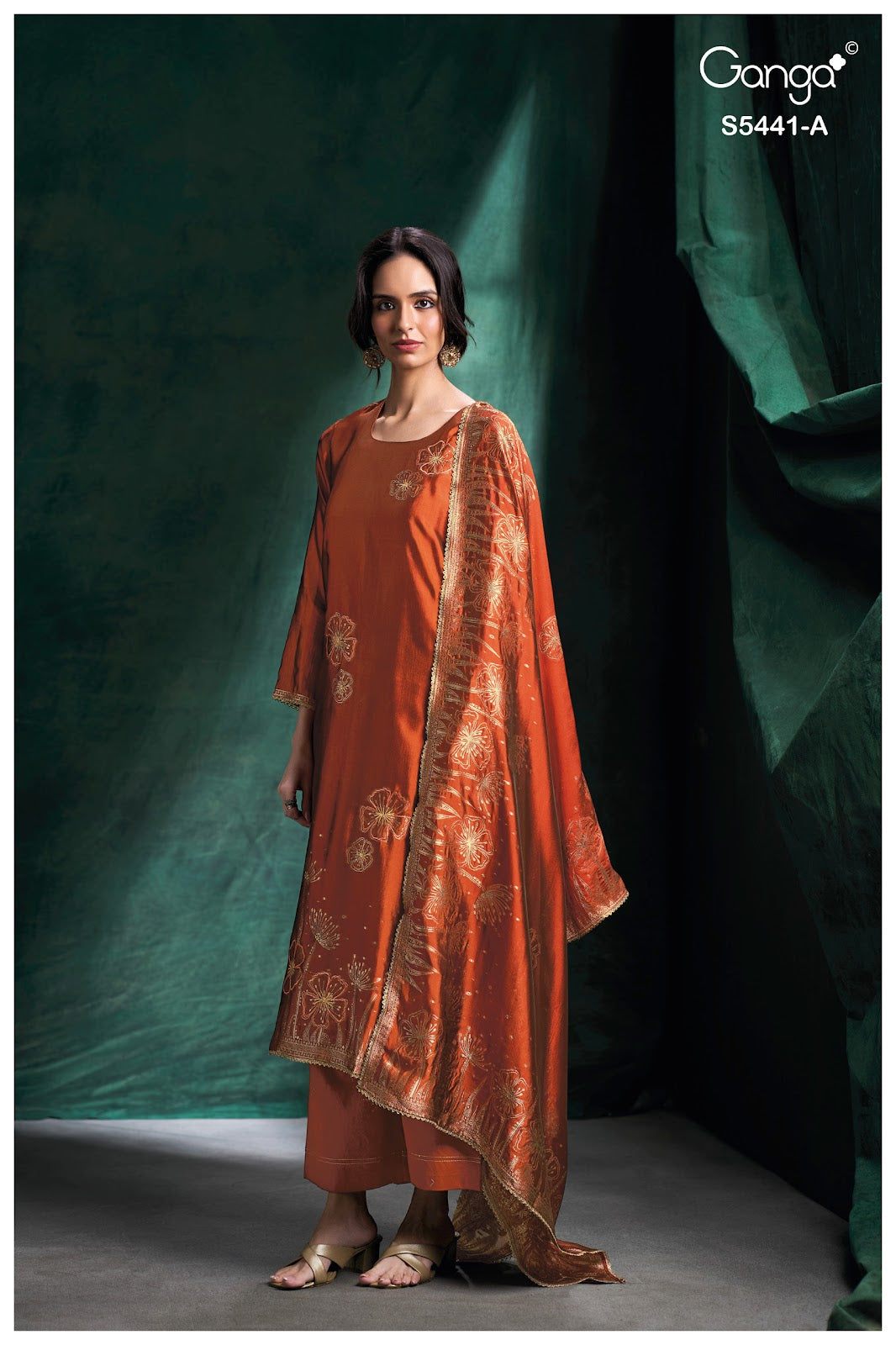 Rhona S5441 Ganga Woven Silk Pant Style Suits Wholesaler