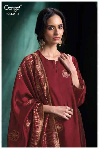 Rhona S5441 Ganga Woven Silk Pant Style Suits Wholesaler