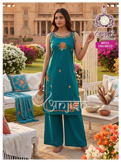 Rhyia Vol 2 Anjish Dhabu Cotton Co Ord Set Supplier India