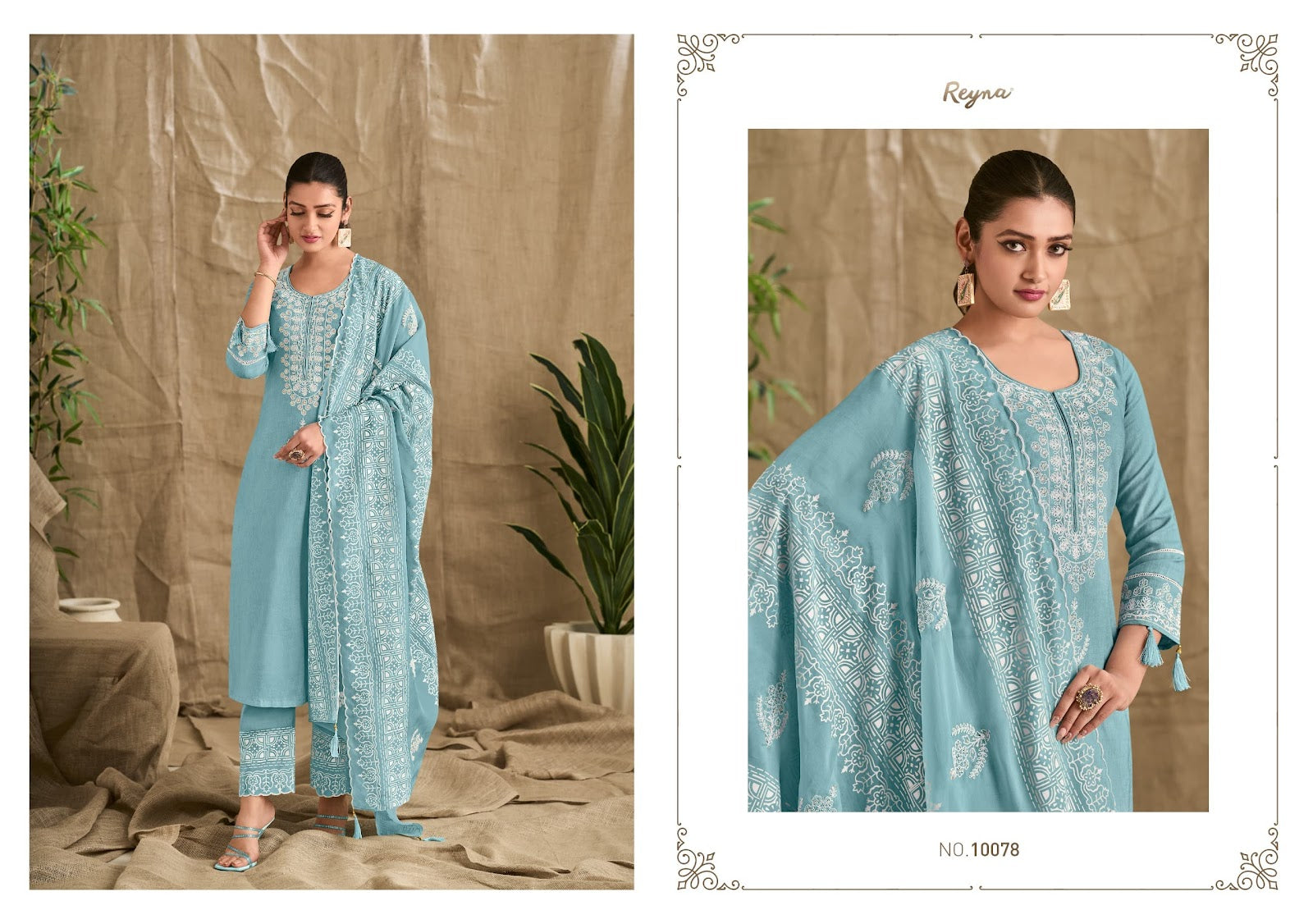 Rhythm Reyna Linen Pant Style Suits Exporter India