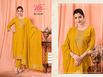 Ri 2134-2139 Women Ethnics Roman Readymade Pant Style Suits Supplier Ahmedabad