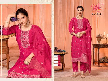 Ri 2134-2139 Women Ethnics Roman Readymade Pant Style Suits Supplier Ahmedabad