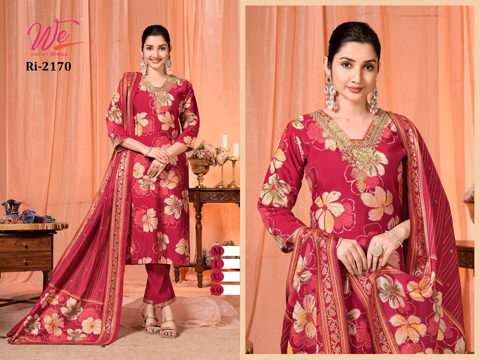 Ri 2164-2171 Women Ethnics Modal Readymade Pant Style Suits Exporter